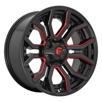 Fuel 1PC Rage 20X10 ET-18 8X170 125.10 Gloss Black Red Tinted Clear Fälg
